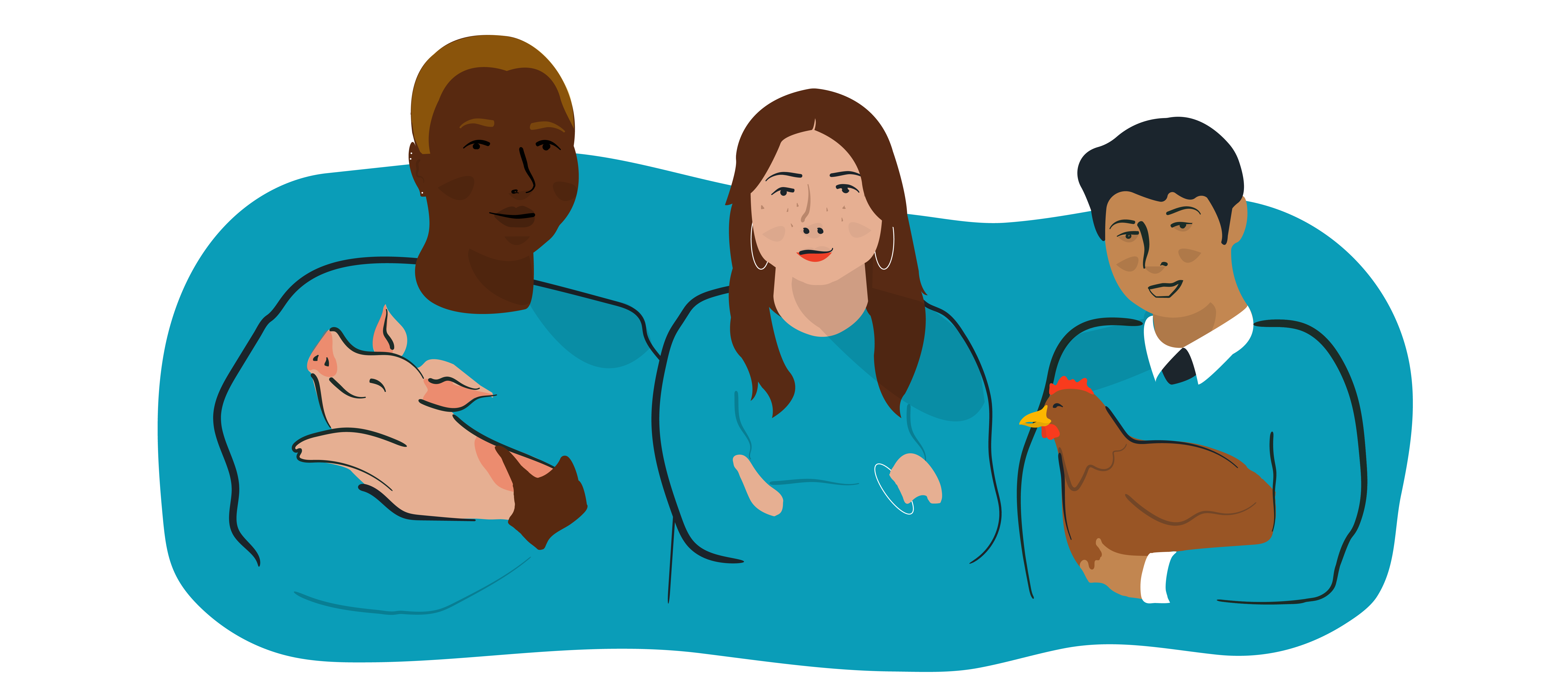 Illustration of animal advocates